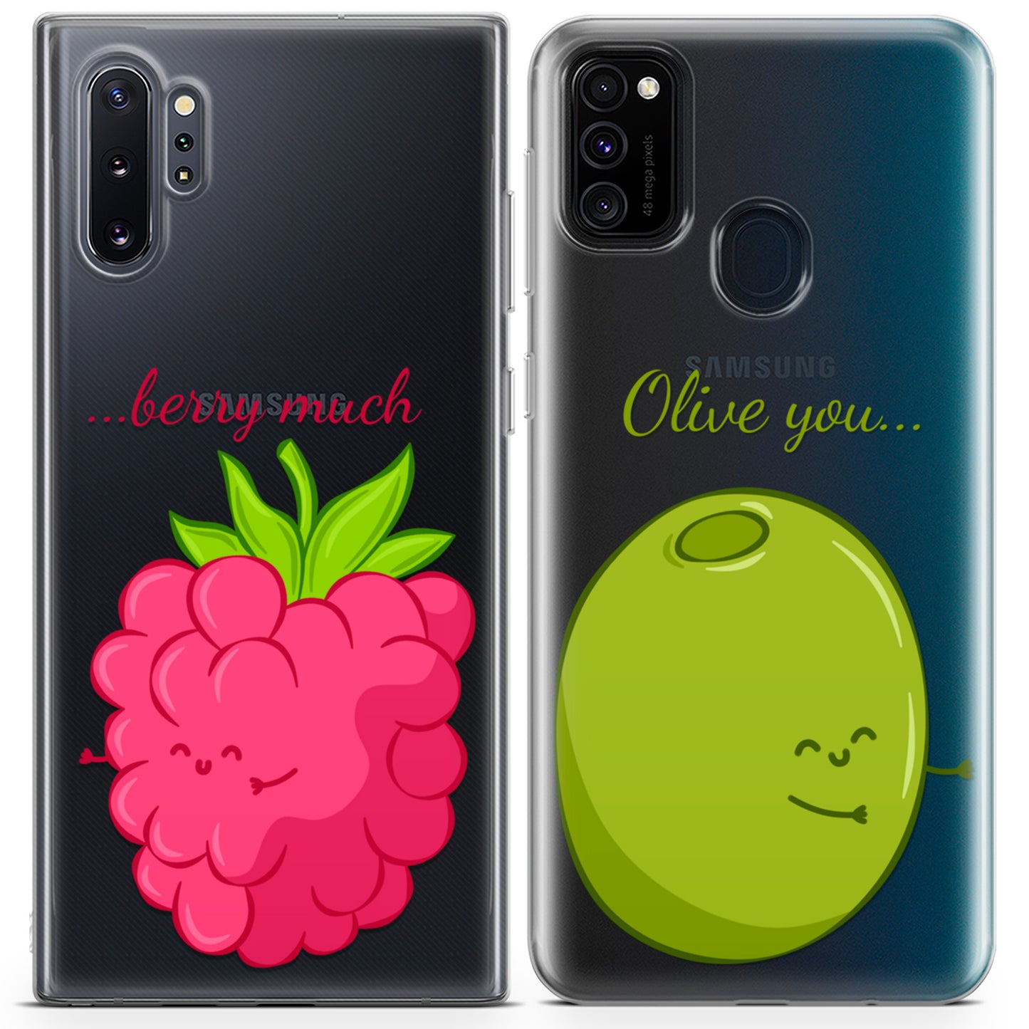 Cavka iPhone Couple Cases Olive You Berry Much