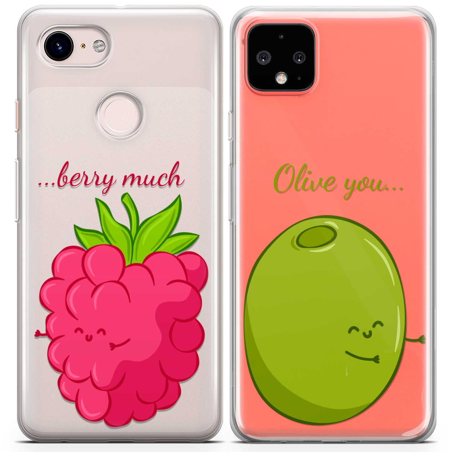 Cavka iPhone Couple Cases Olive You Berry Much