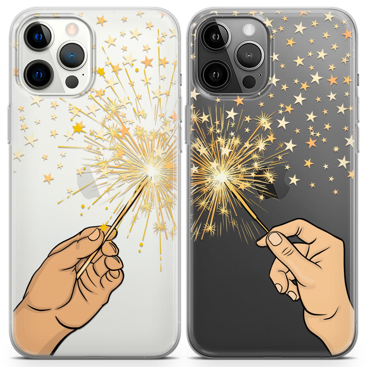 Cavka iPhone Couple Cases Christmas Sparklers