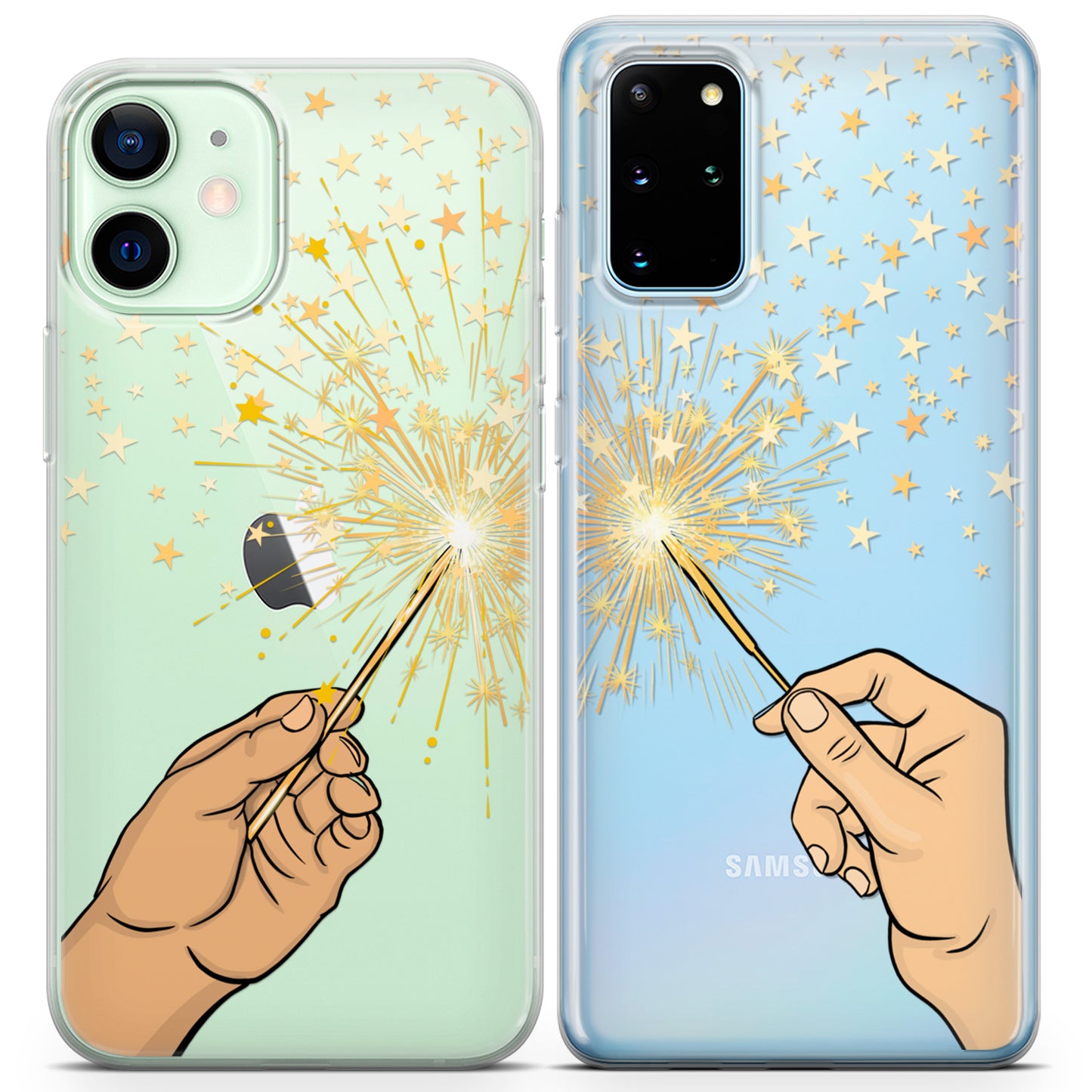 Cavka iPhone Couple Cases Christmas Sparklers