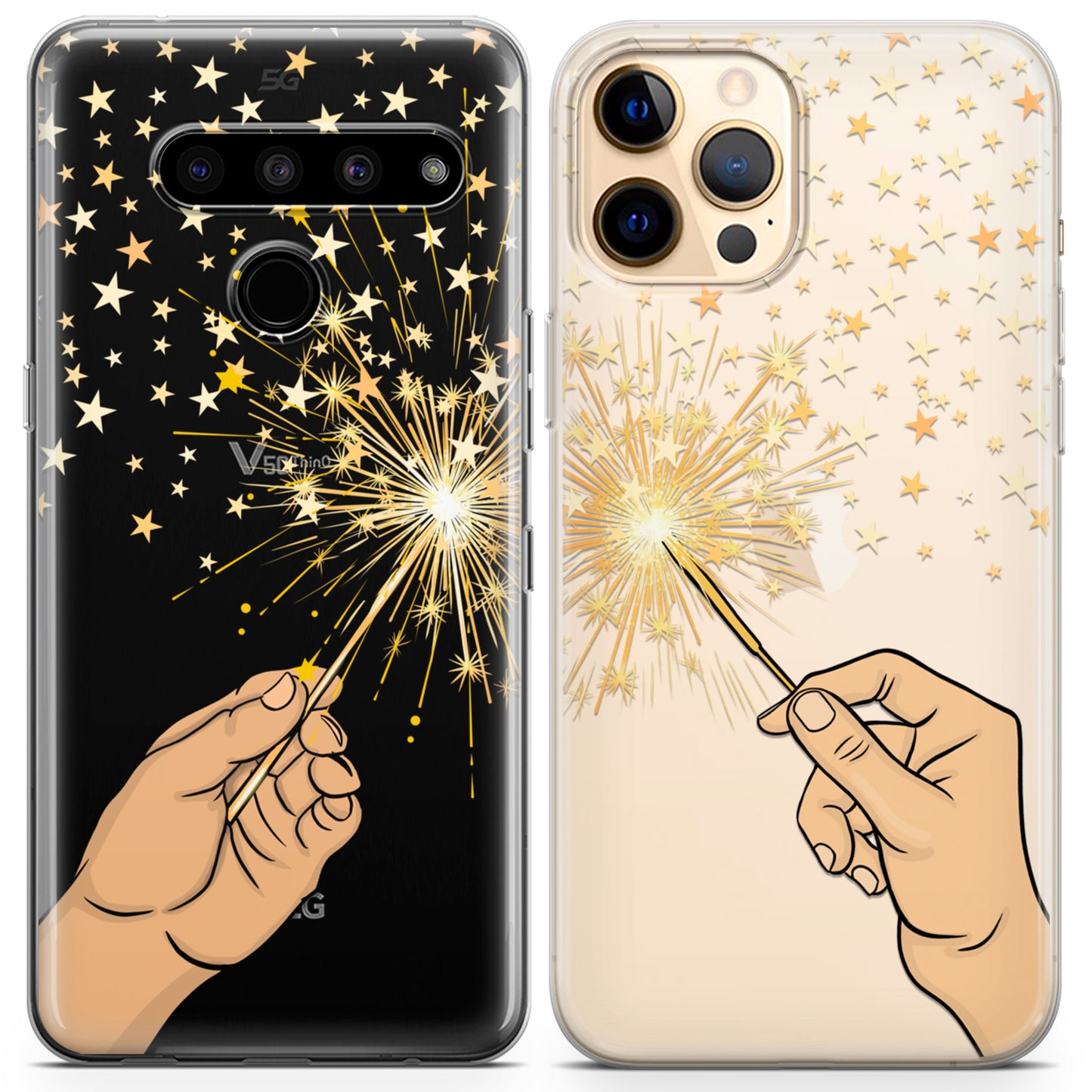 Cavka iPhone Couple Cases Christmas Sparklers