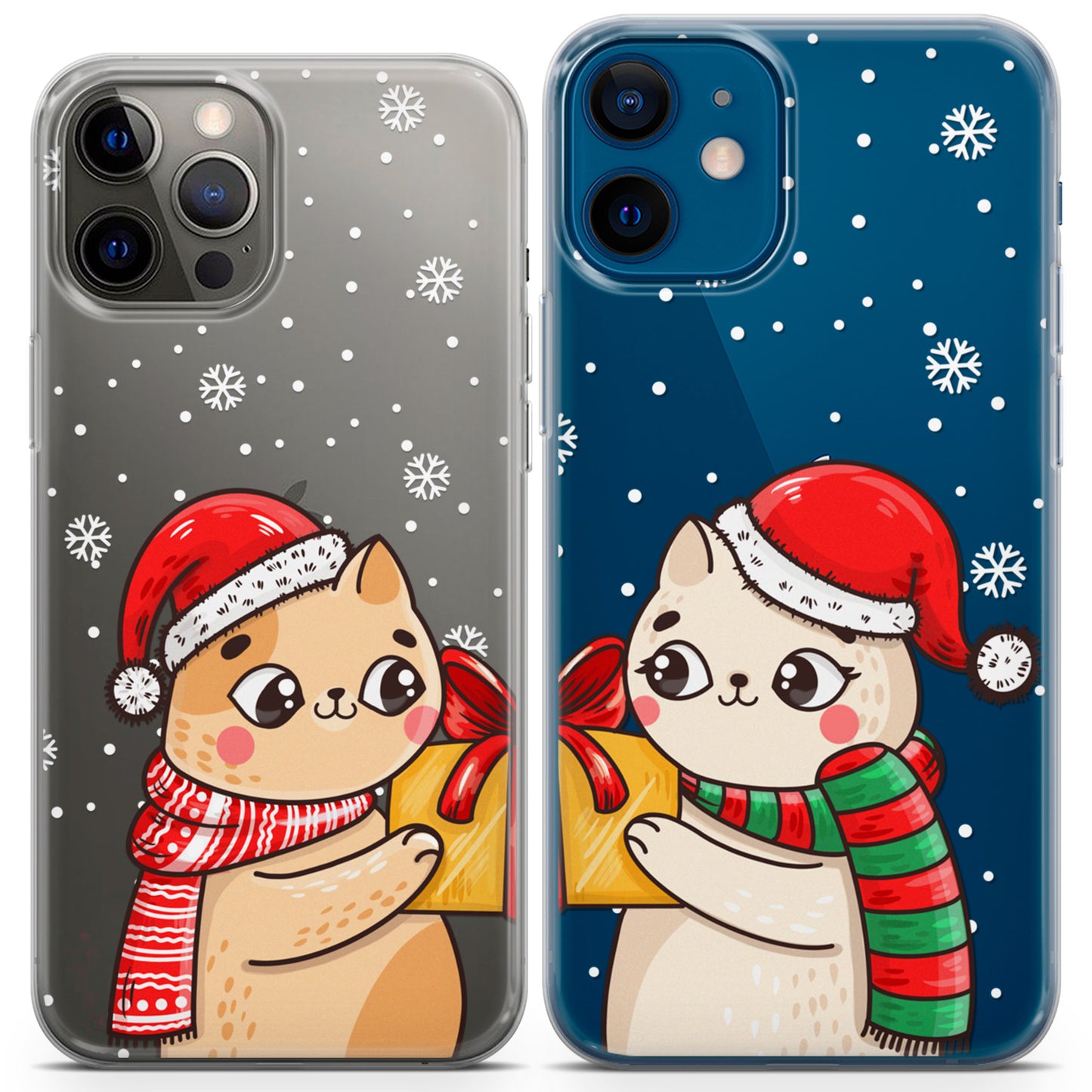 Cavka iPhone Couple Cases Holiday Cats