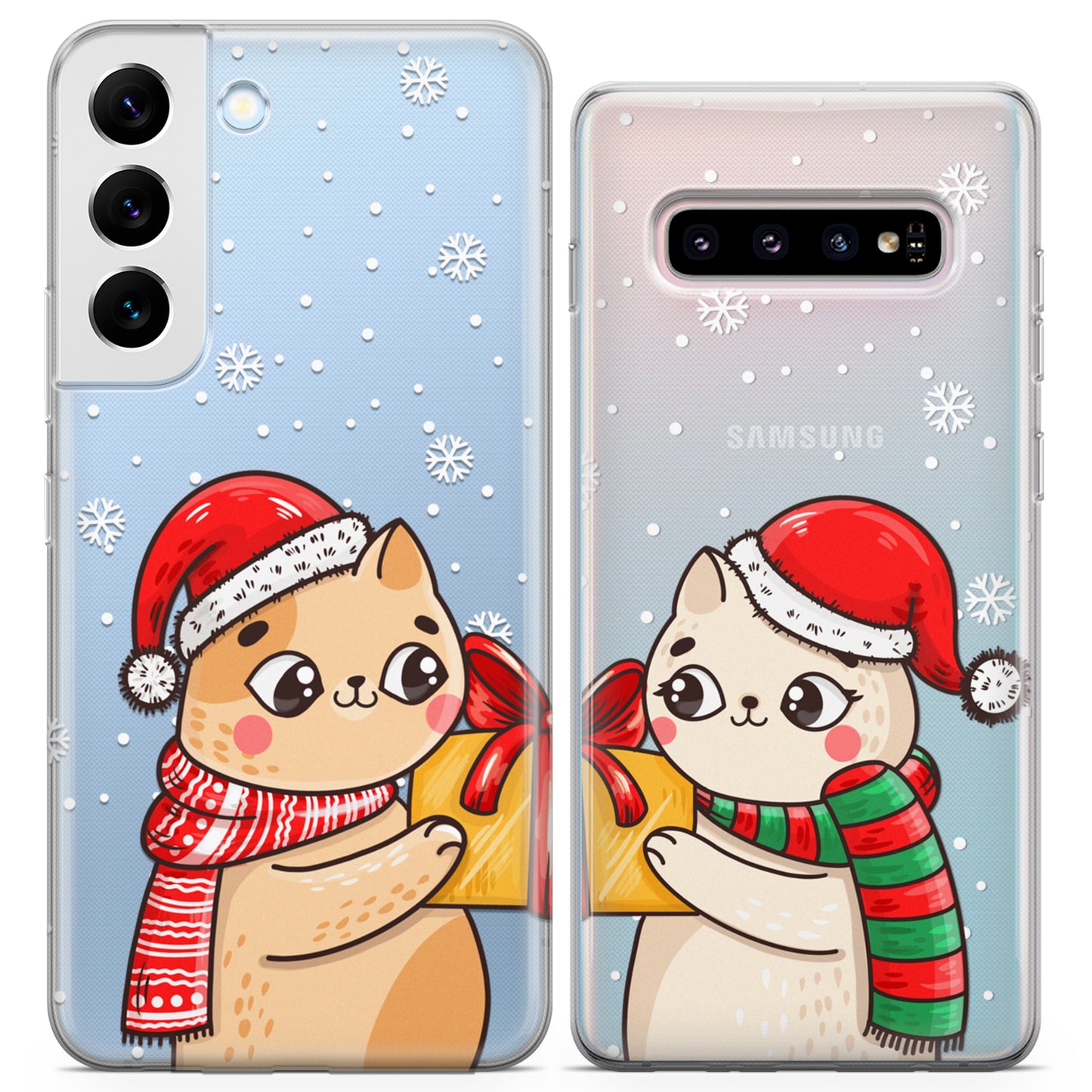 Cavka iPhone Couple Cases Holiday Cats