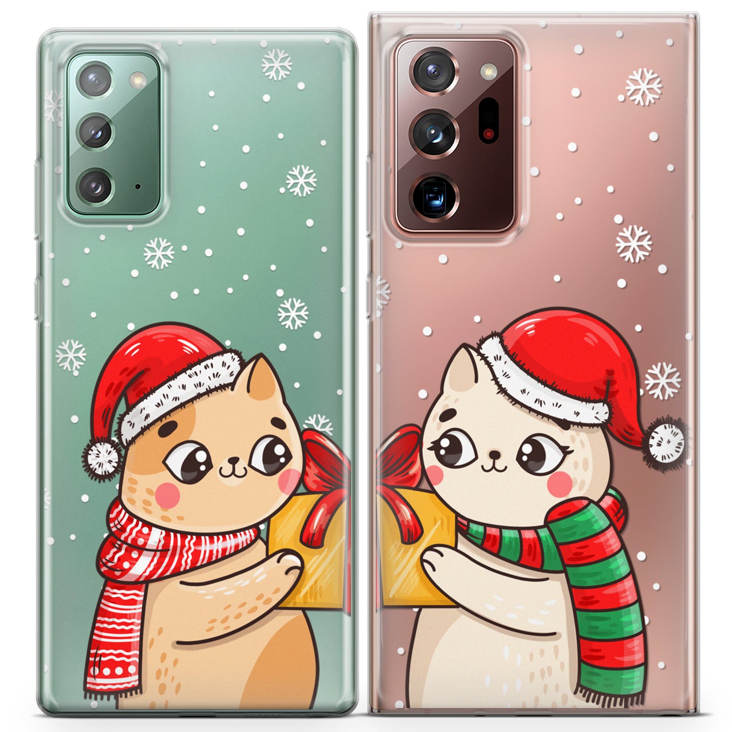 Cavka iPhone Couple Cases Holiday Cats