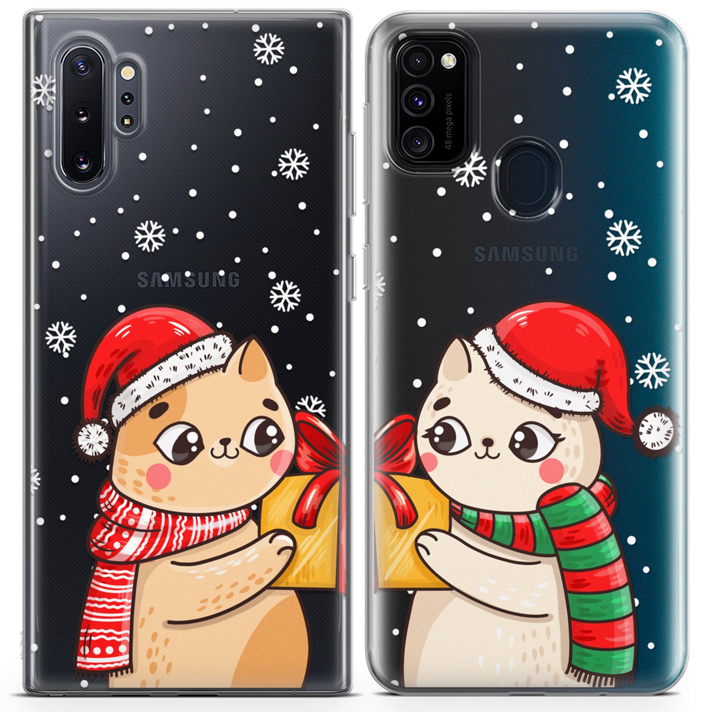 Cavka iPhone Couple Cases Holiday Cats