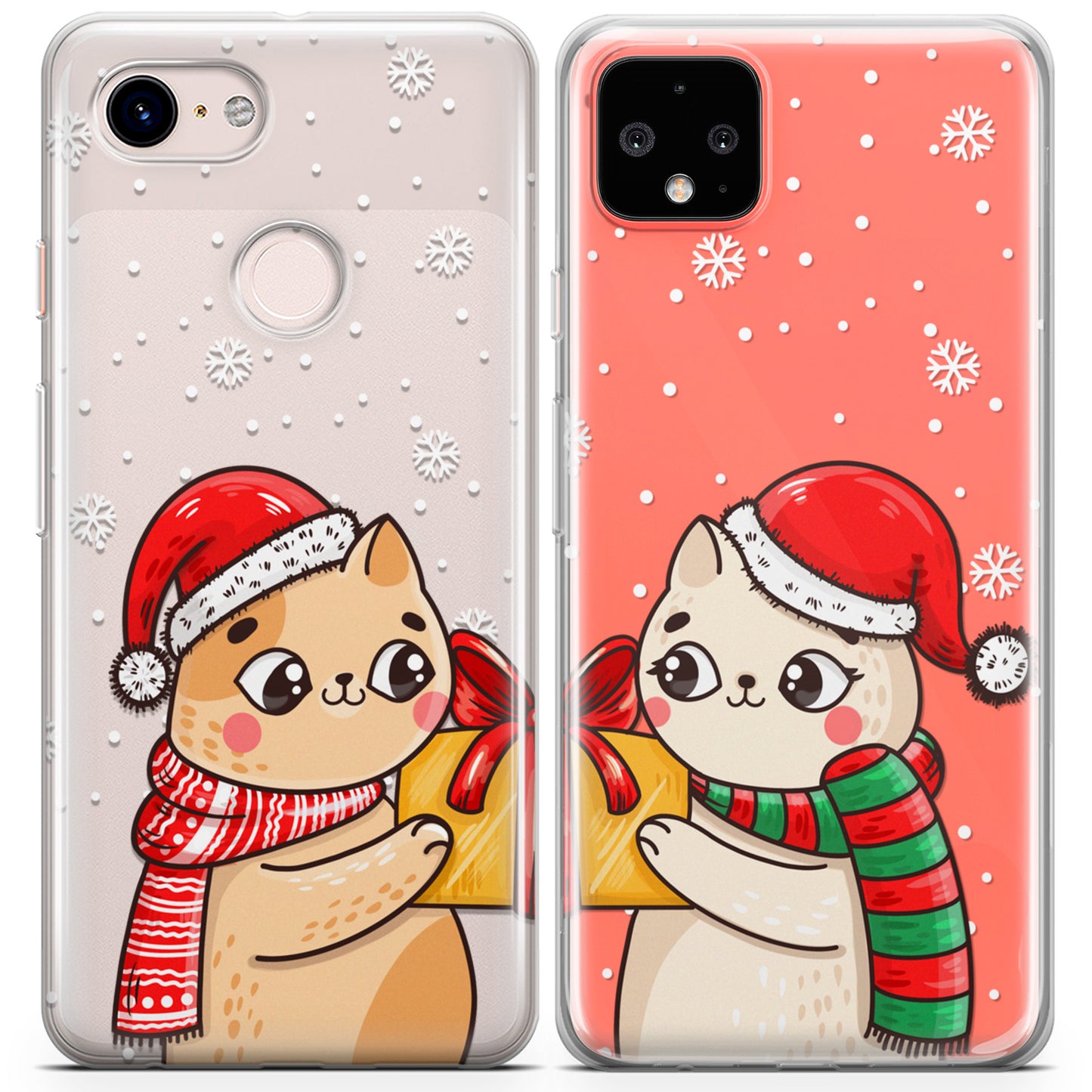 Cavka iPhone Couple Cases Holiday Cats