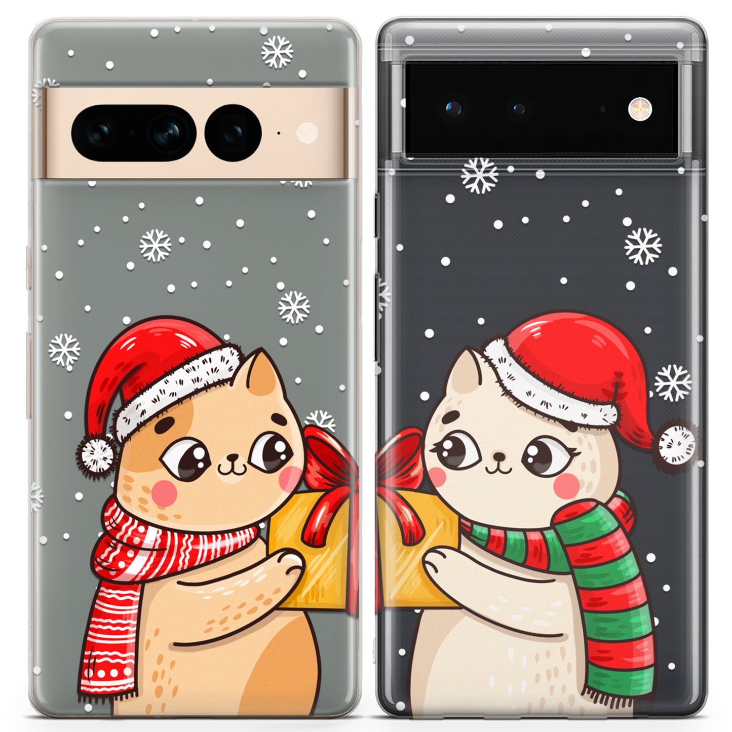 Cavka iPhone Couple Cases Holiday Cats