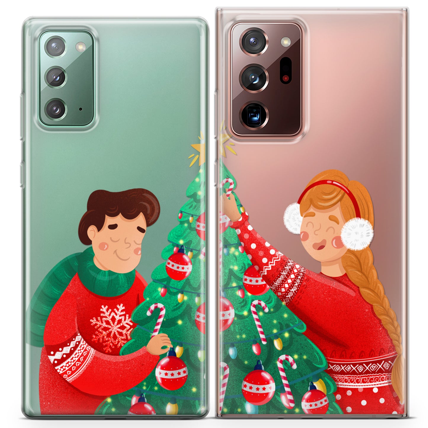 Cavka iPhone Couple Cases Christmas Tree