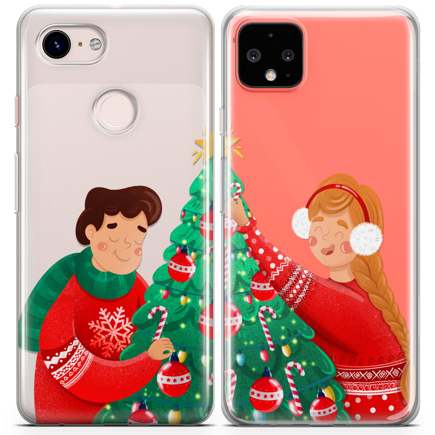 Cavka iPhone Couple Cases Christmas Tree