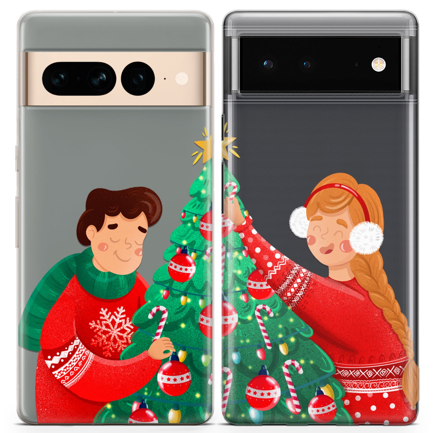 Cavka iPhone Couple Cases Christmas Tree