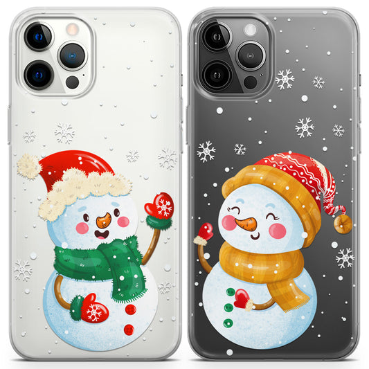 Cavka iPhone Couple Cases Winter Snowmen