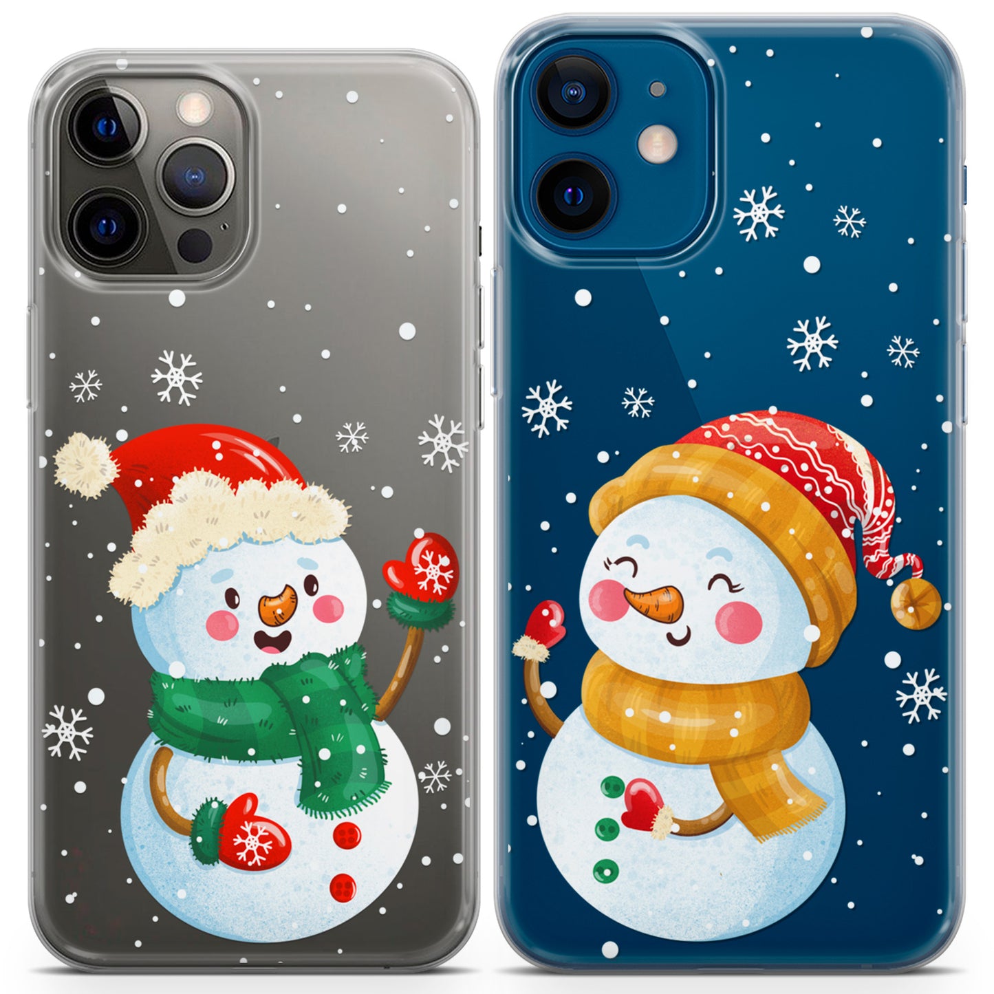 Cavka iPhone Couple Cases Winter Snowmen