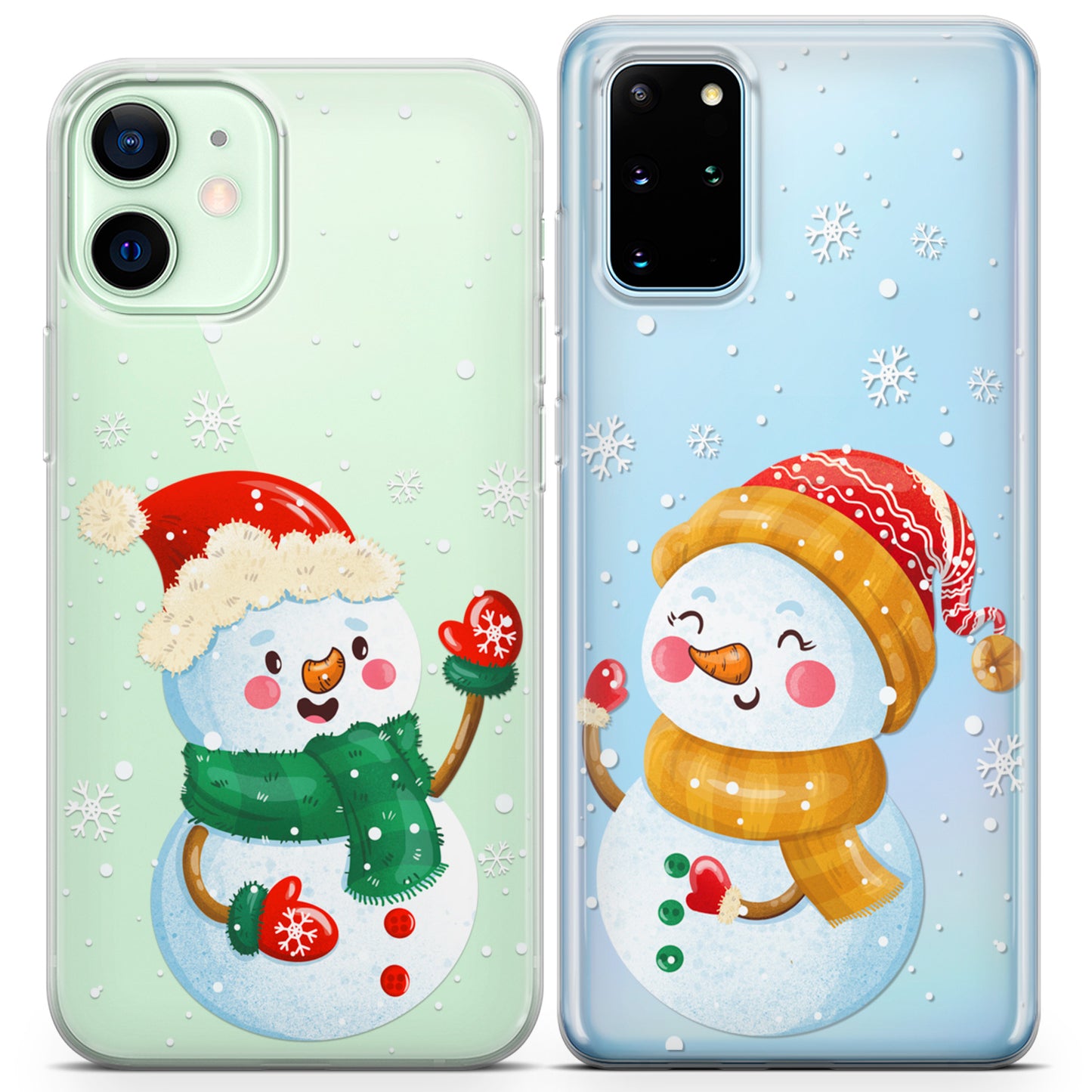 Cavka iPhone Couple Cases Winter Snowmen