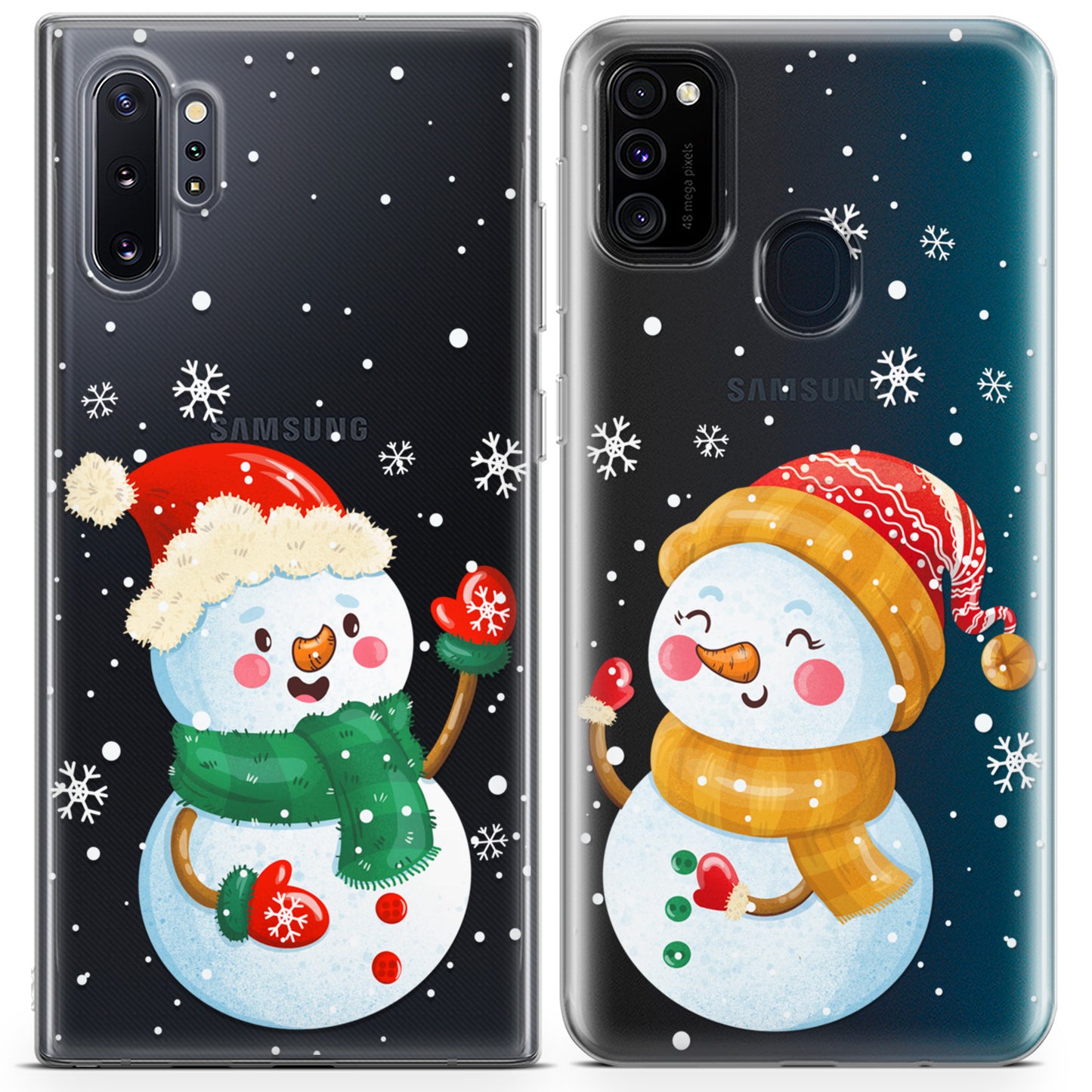 Cavka iPhone Couple Cases Winter Snowmen