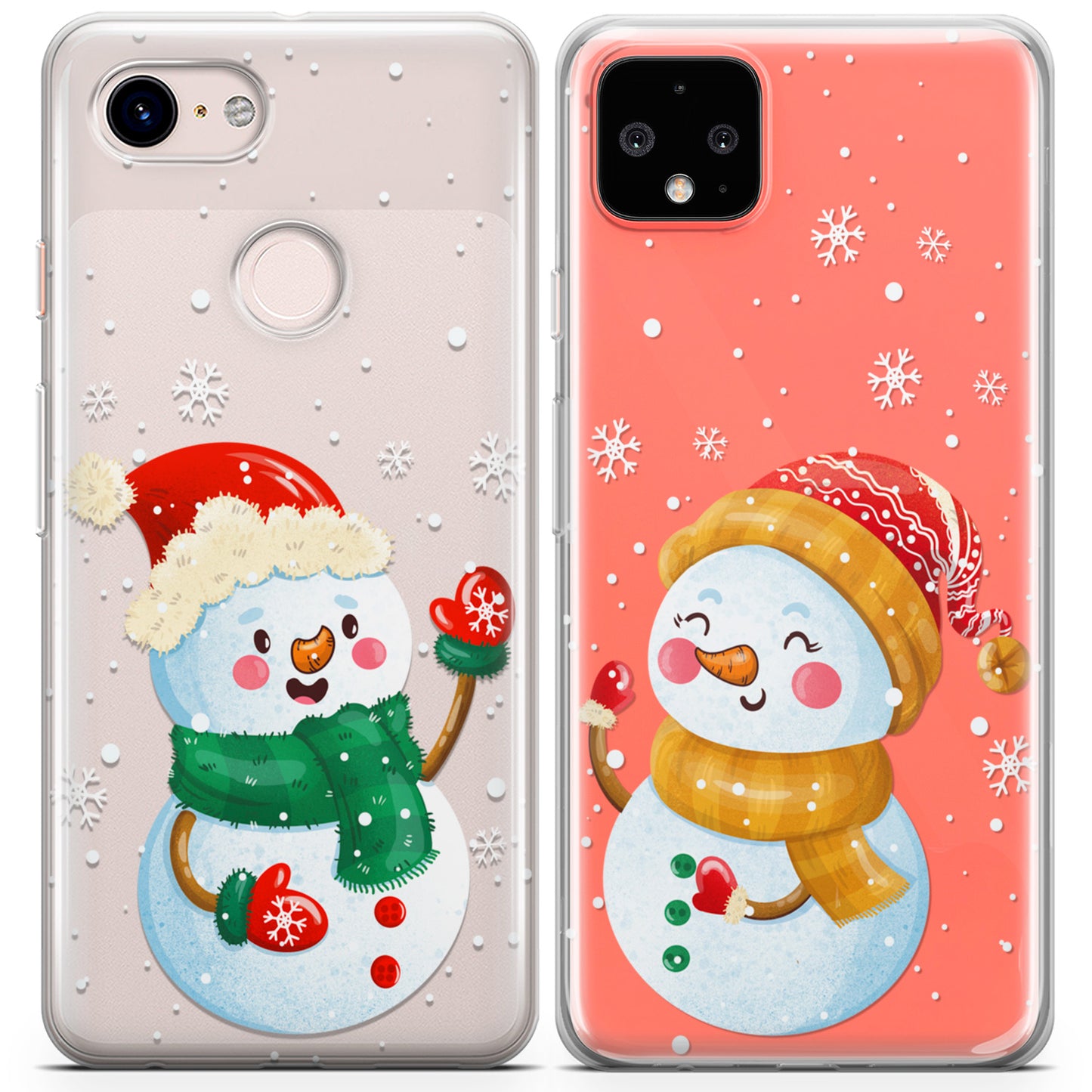 Cavka iPhone Couple Cases Winter Snowmen