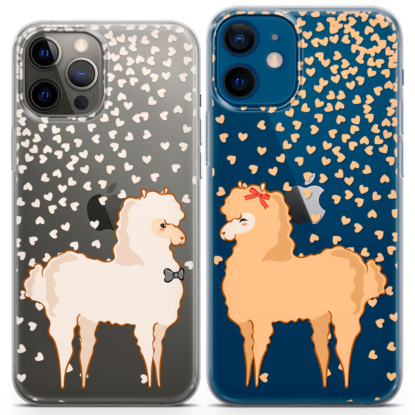 Cavka iPhone Couple Cases Beige Llamas