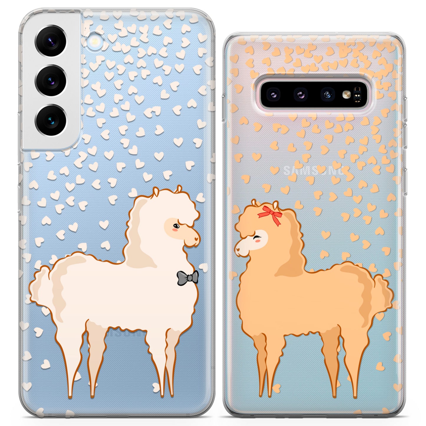 Cavka iPhone Couple Cases Beige Llamas