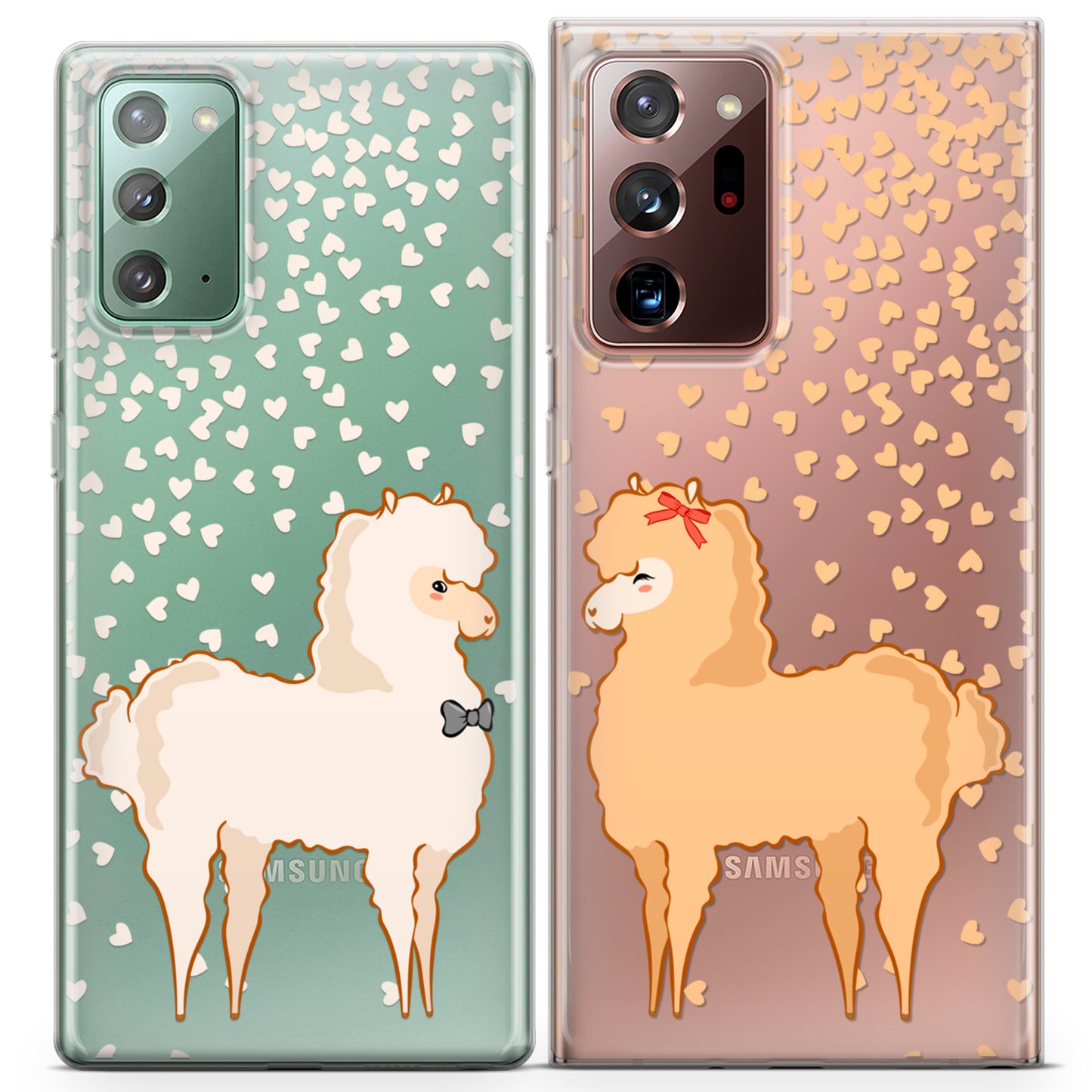 Cavka iPhone Couple Cases Beige Llamas