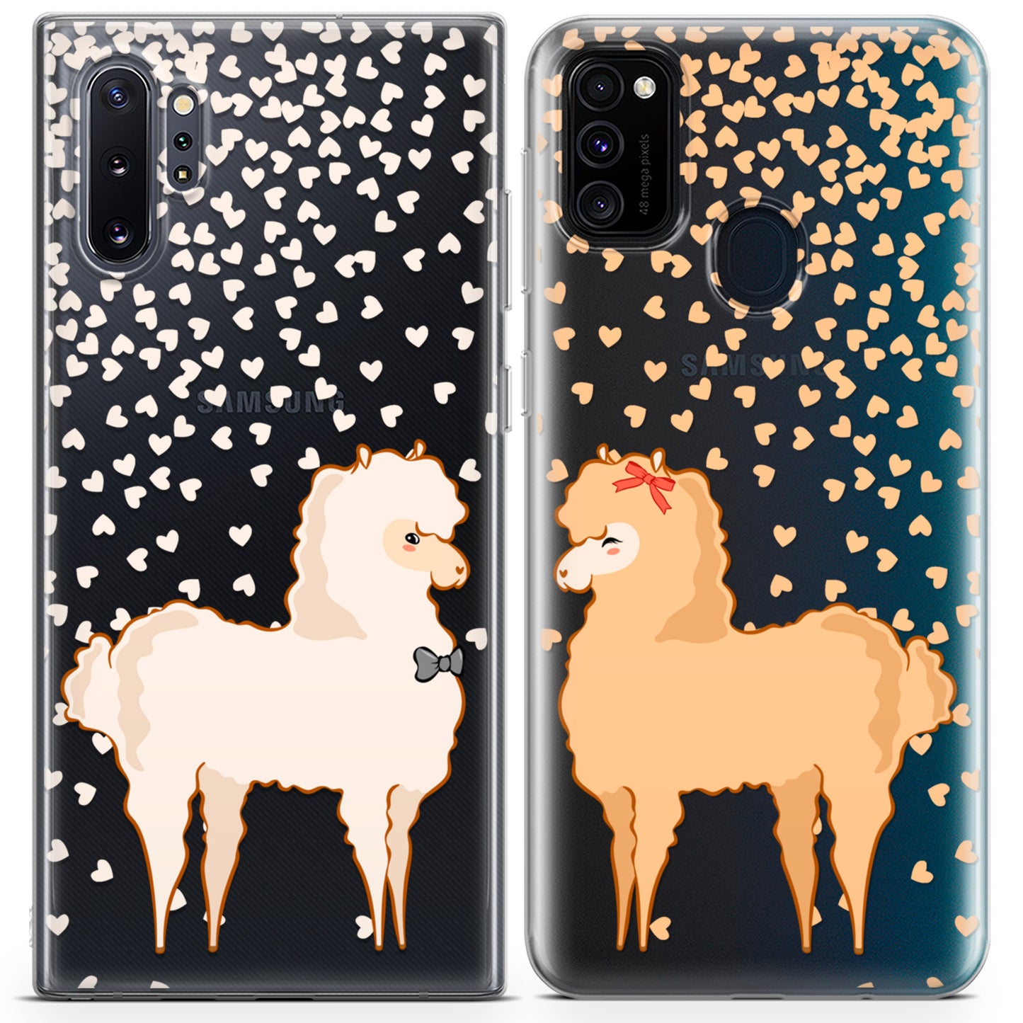 Cavka iPhone Couple Cases Beige Llamas