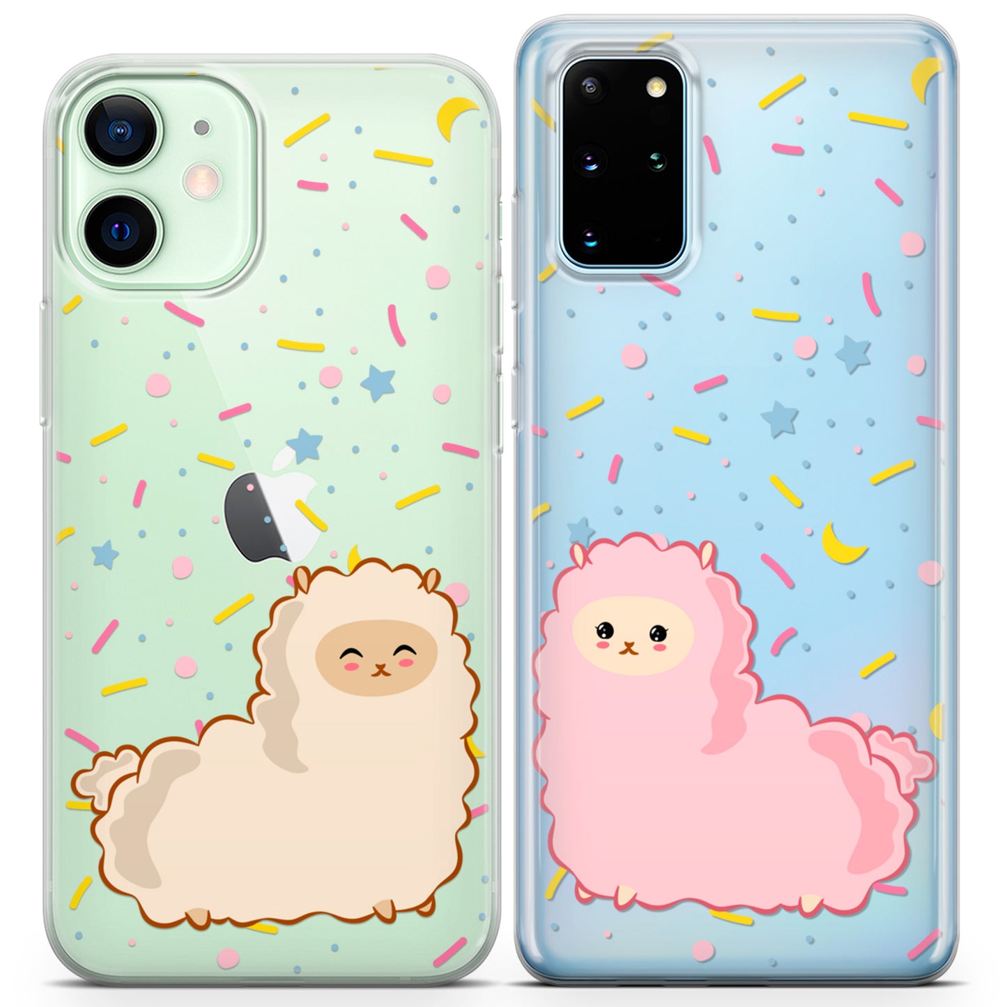 Cavka iPhone Couple Cases Fluffy Llamas