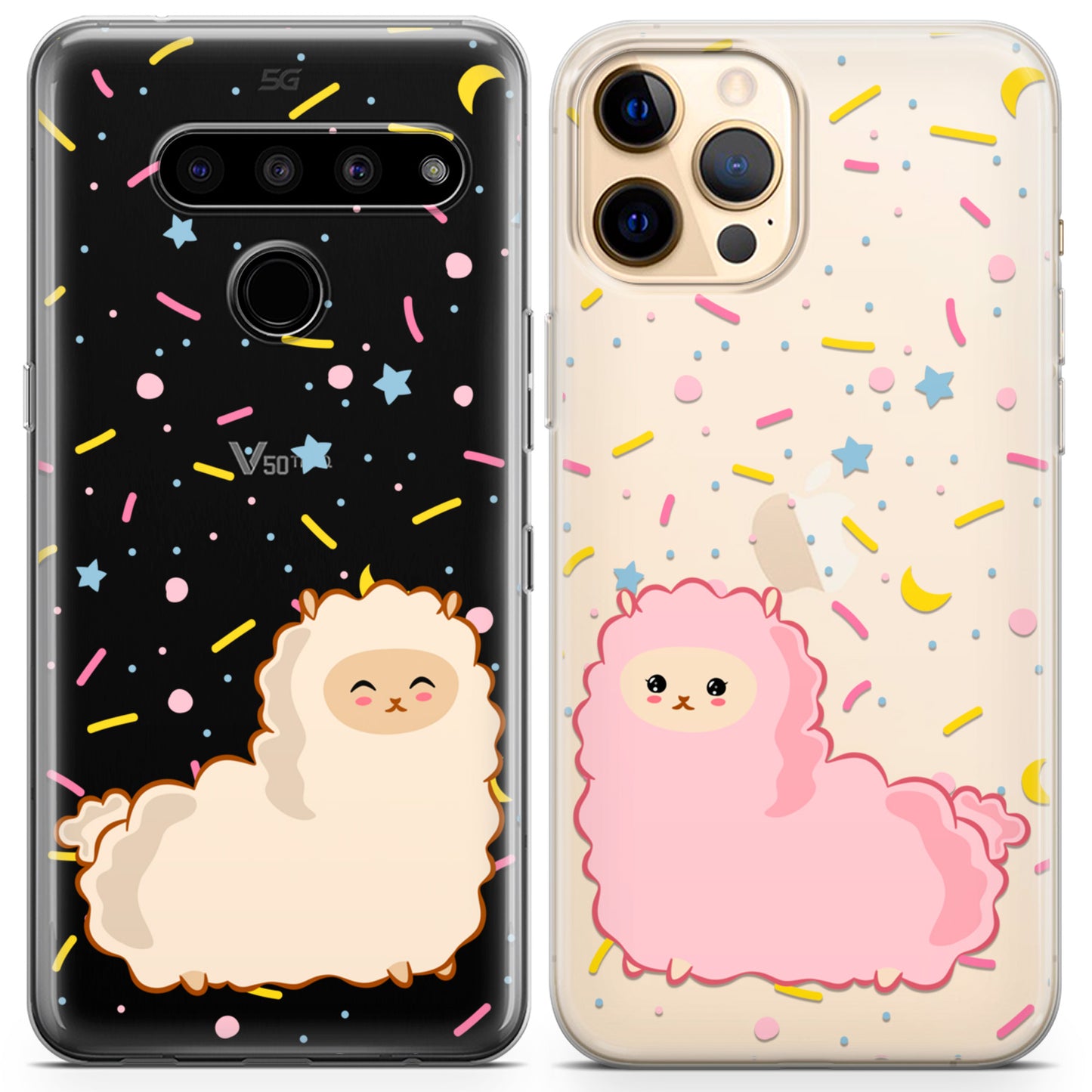 Cavka iPhone Couple Cases Fluffy Llamas