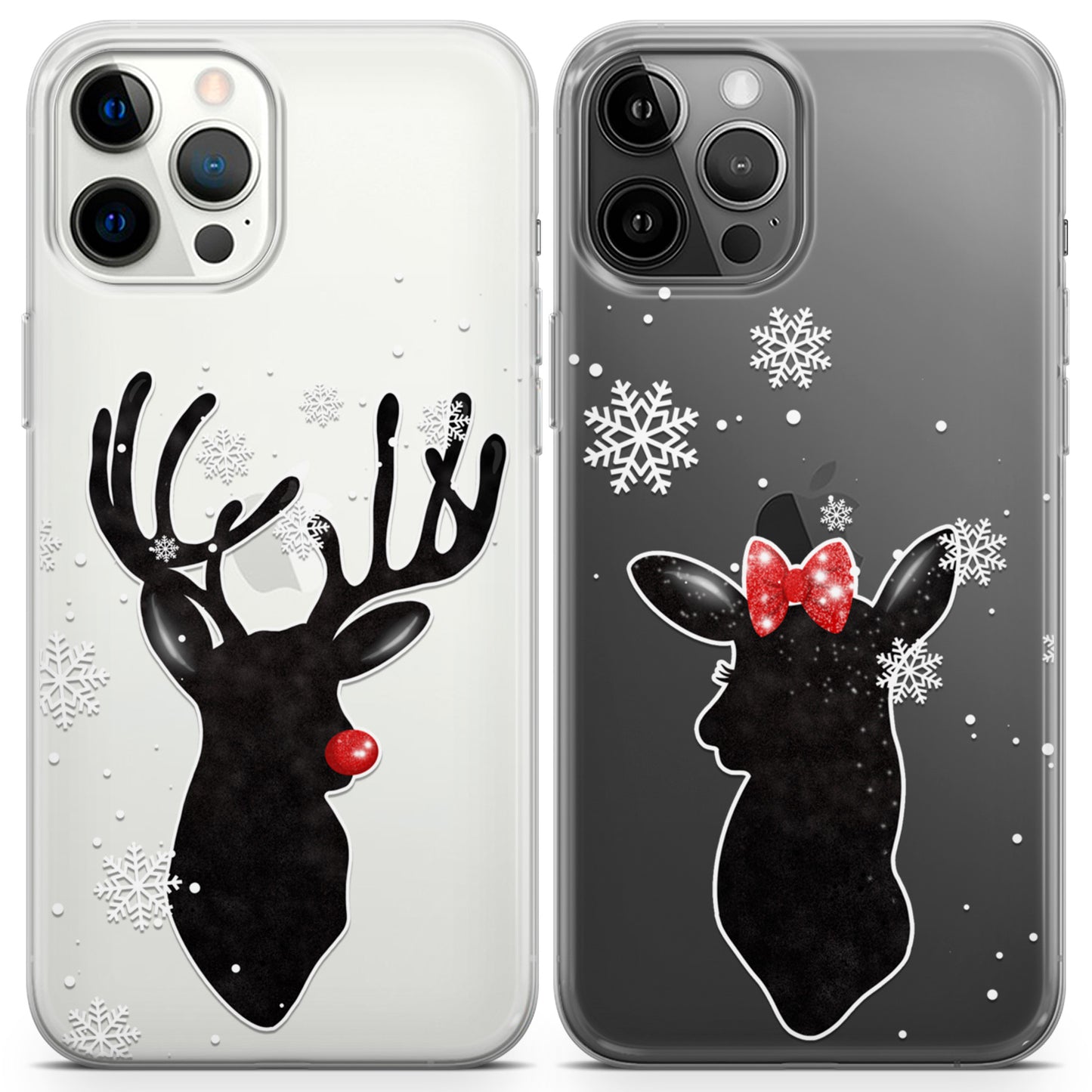 Cavka iPhone Couple Cases Santa Reindeers