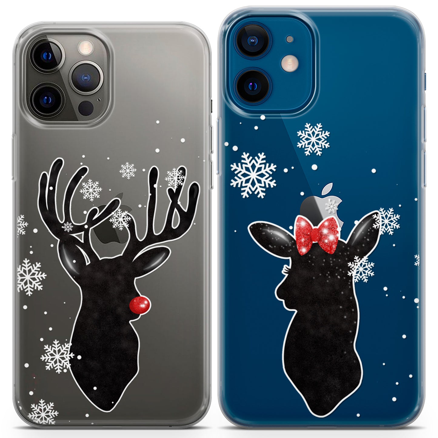 Cavka iPhone Couple Cases Santa Reindeers