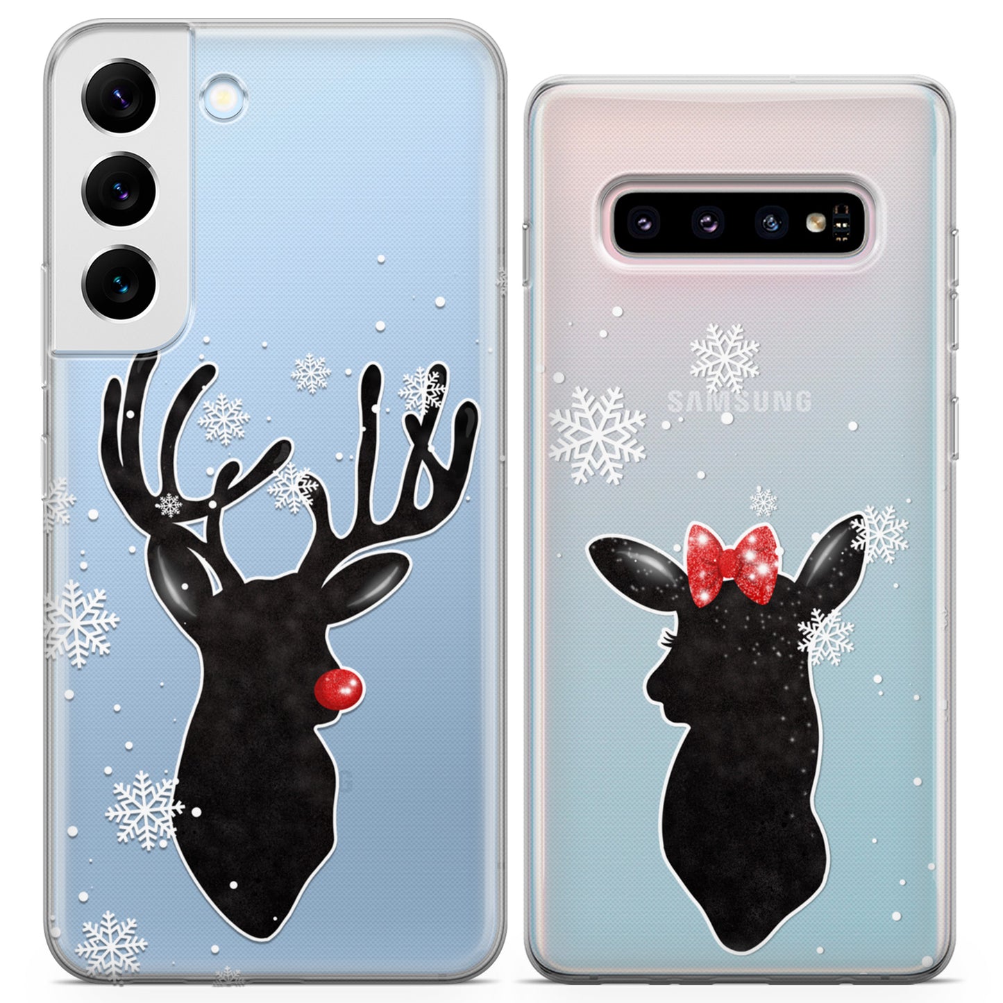 Cavka iPhone Couple Cases Santa Reindeers