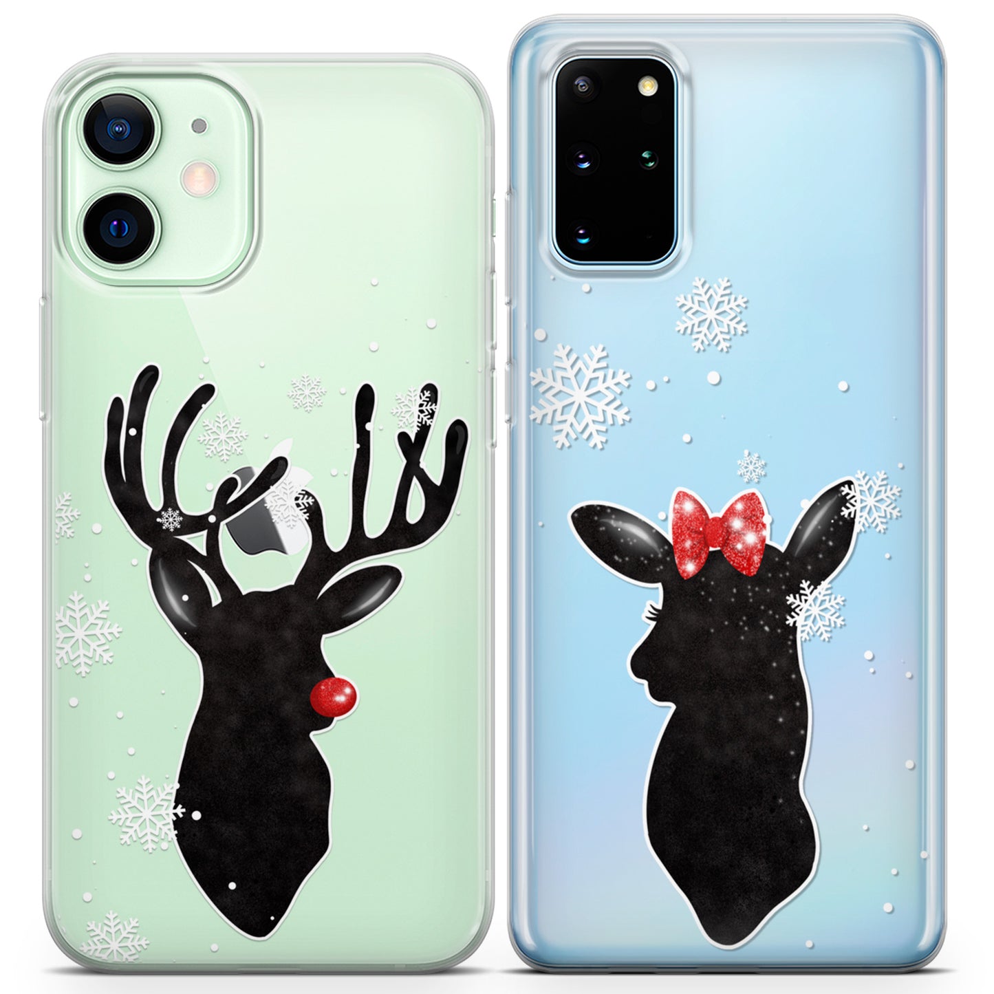 Cavka iPhone Couple Cases Santa Reindeers