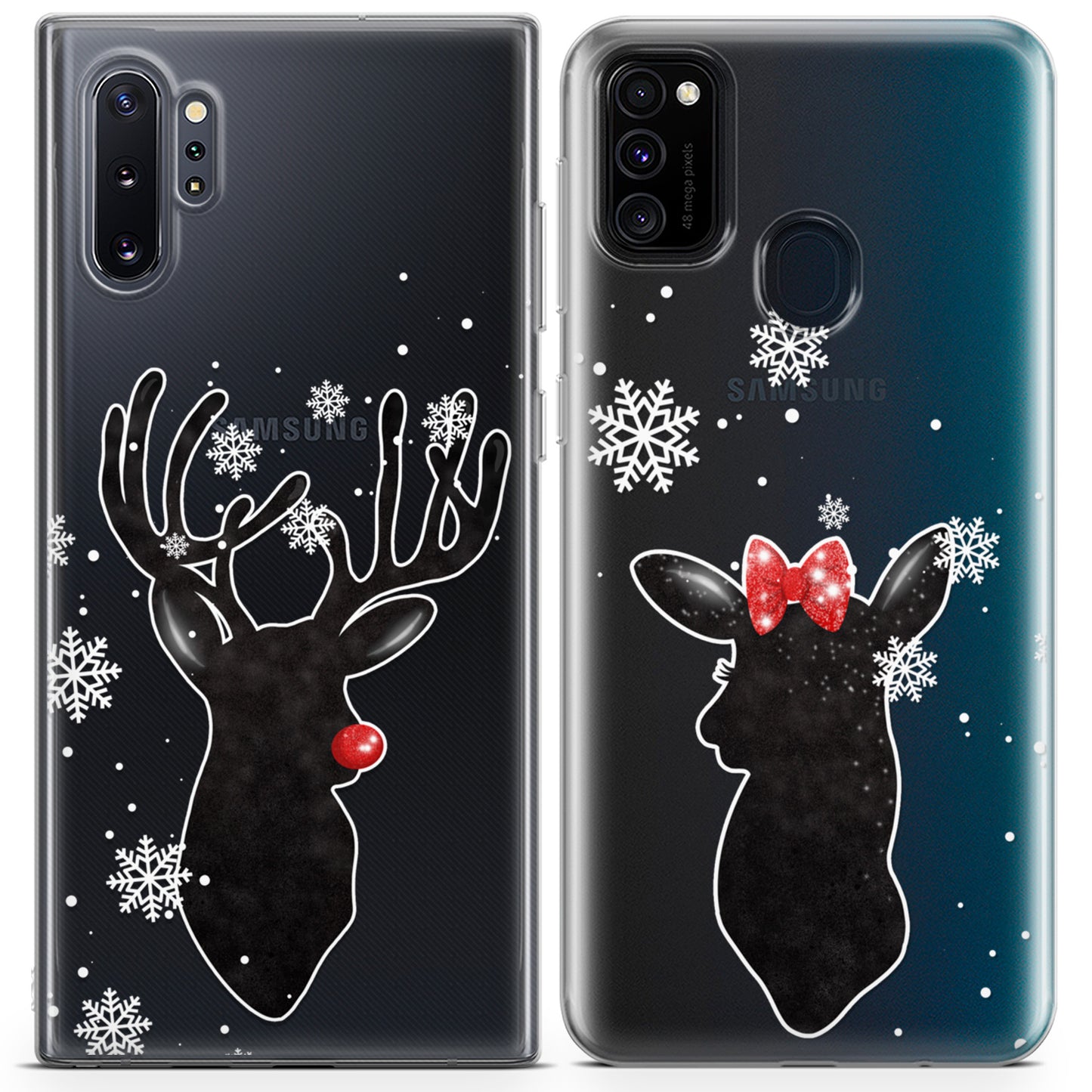 Cavka iPhone Couple Cases Santa Reindeers