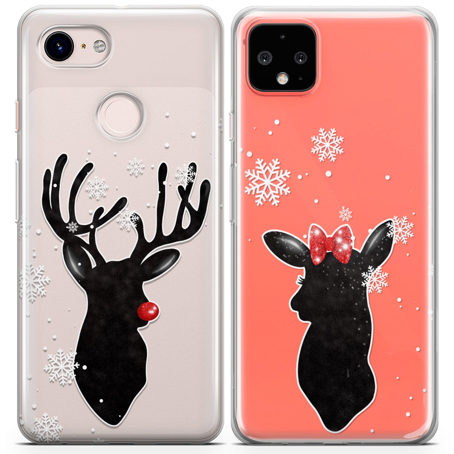 Cavka iPhone Couple Cases Santa Reindeers