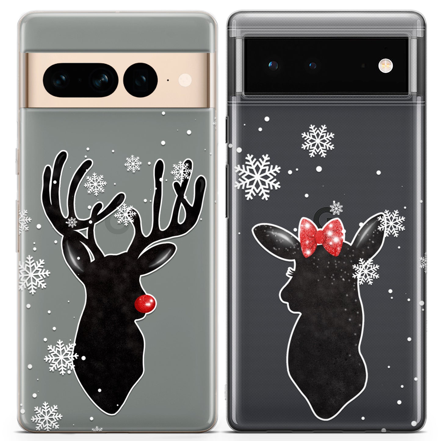 Cavka iPhone Couple Cases Santa Reindeers