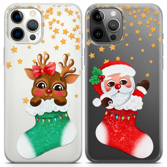 Cavka iPhone Couple Cases Santa Socks