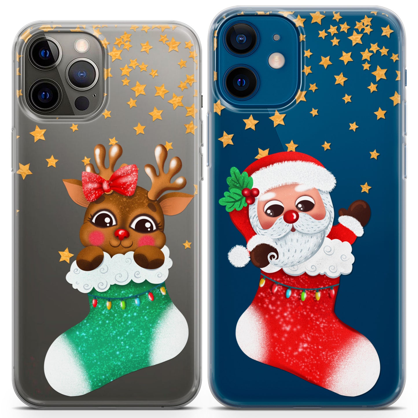 Cavka iPhone Couple Cases Santa Socks