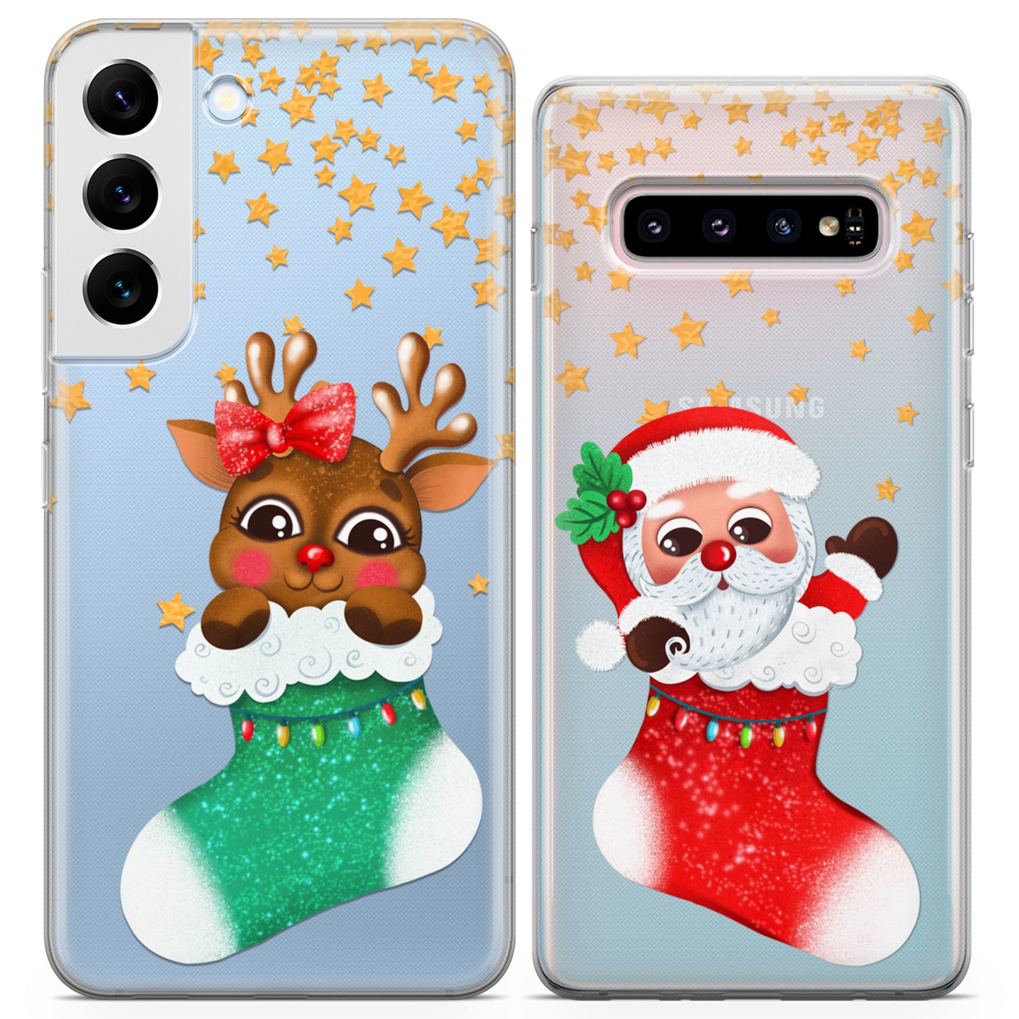 Cavka iPhone Couple Cases Santa Socks