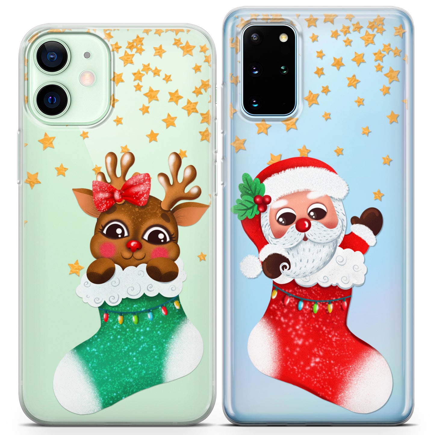 Cavka iPhone Couple Cases Santa Socks