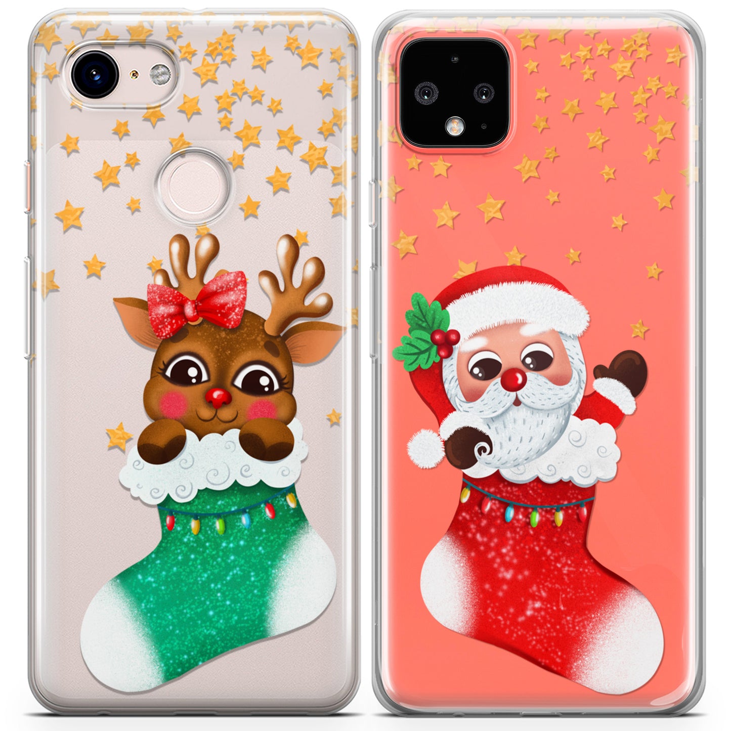 Cavka iPhone Couple Cases Santa Socks