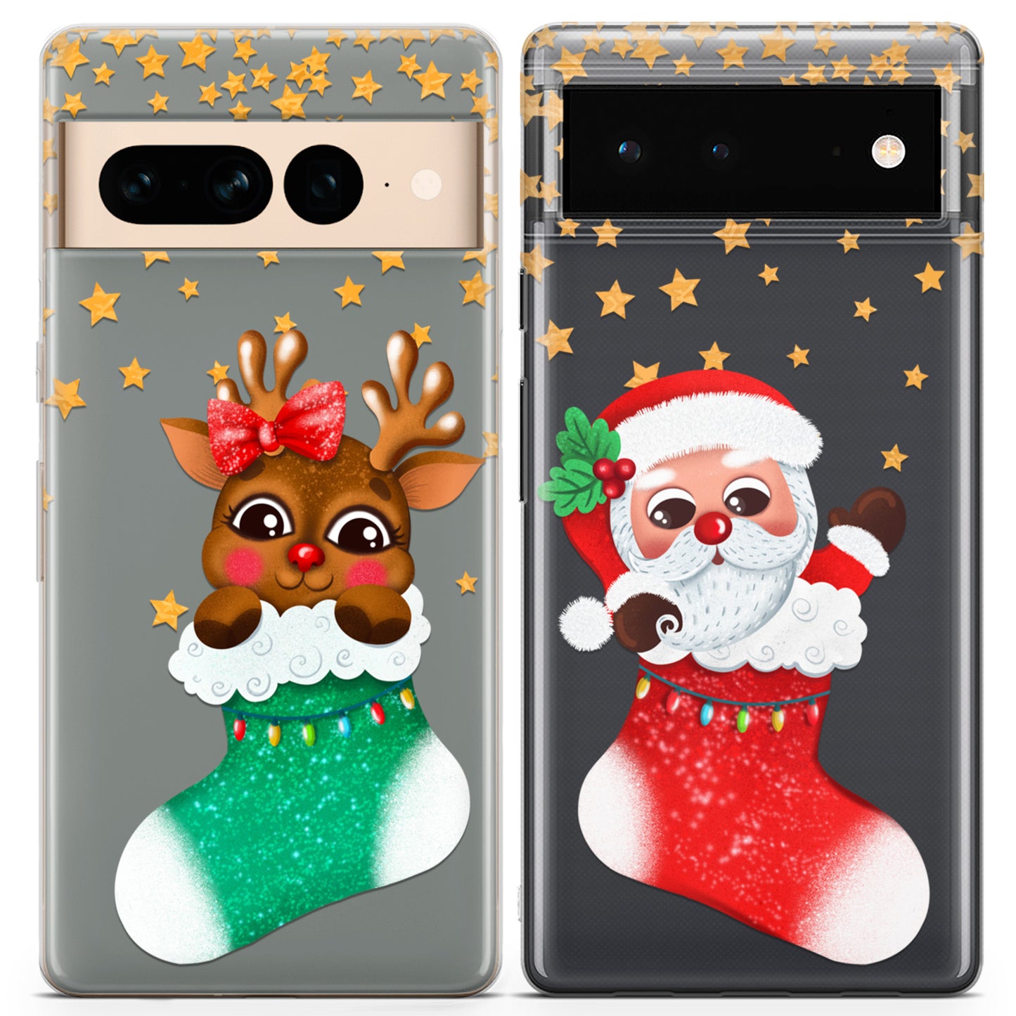 Cavka iPhone Couple Cases Santa Socks