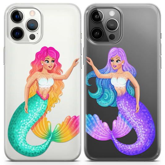 Cavka iPhone Couple Cases Princess Mermaids