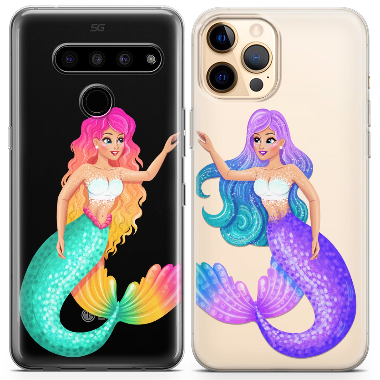 Cavka iPhone Couple Cases Princess Mermaids