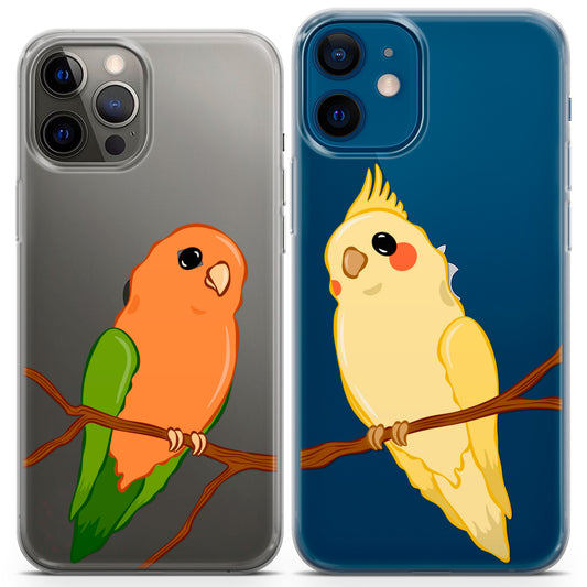 Cavka iPhone Couple Cases Lovely Parrots