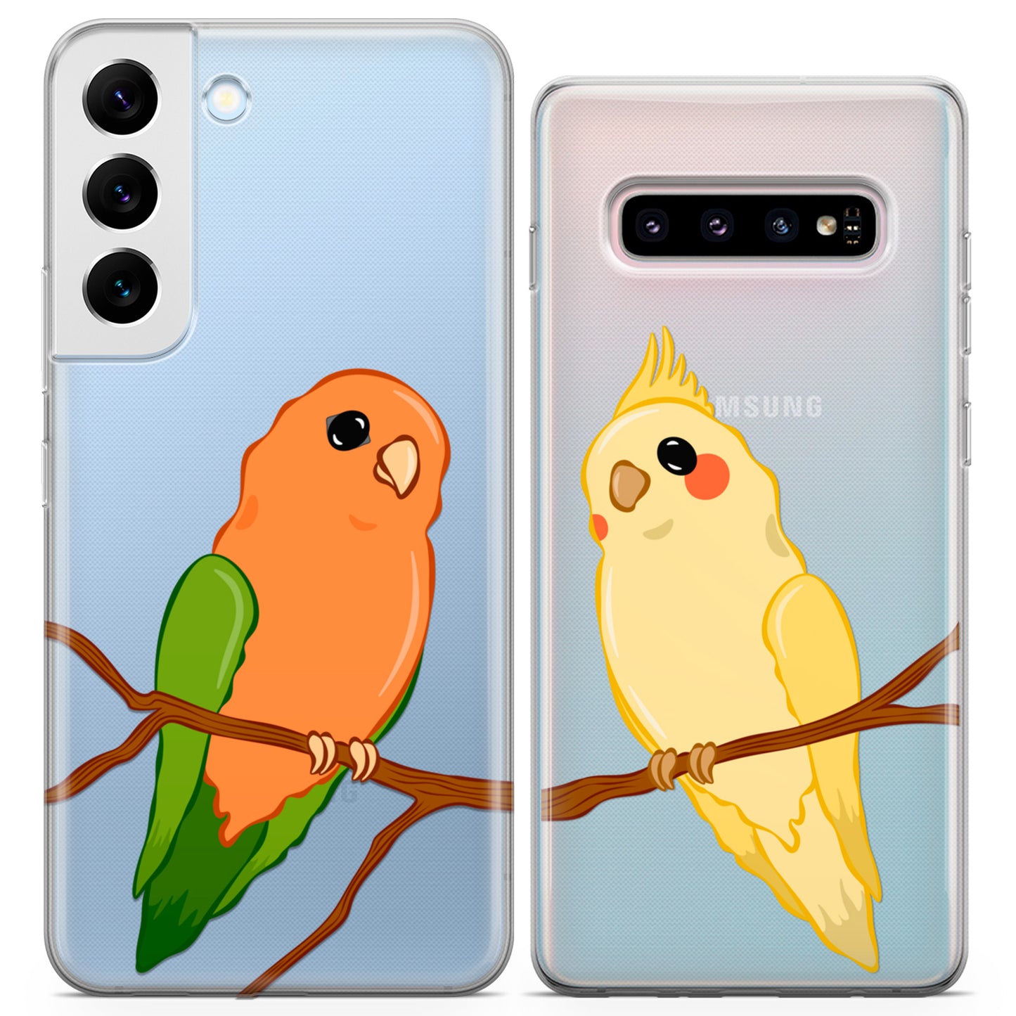 Cavka iPhone Couple Cases Lovely Parrots