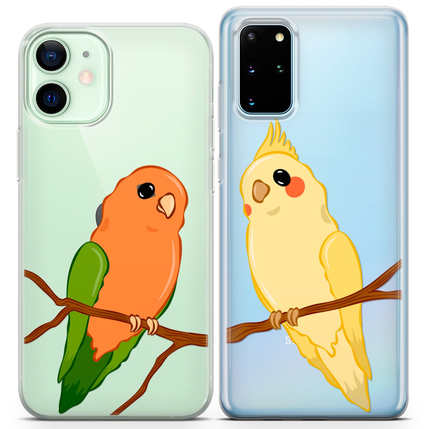 Cavka iPhone Couple Cases Lovely Parrots