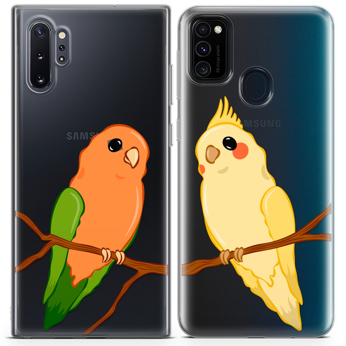 Cavka iPhone Couple Cases Lovely Parrots