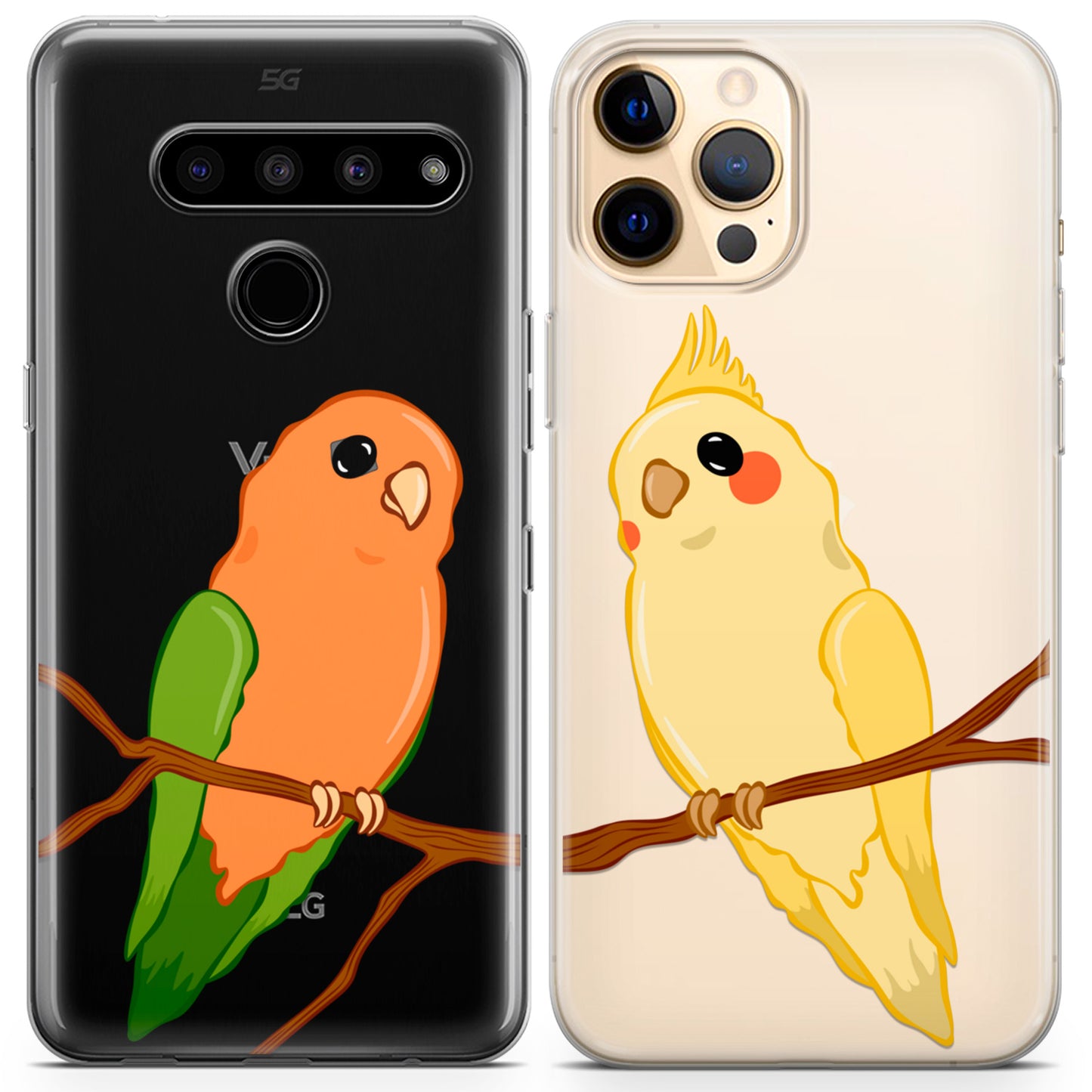 Cavka iPhone Couple Cases Lovely Parrots