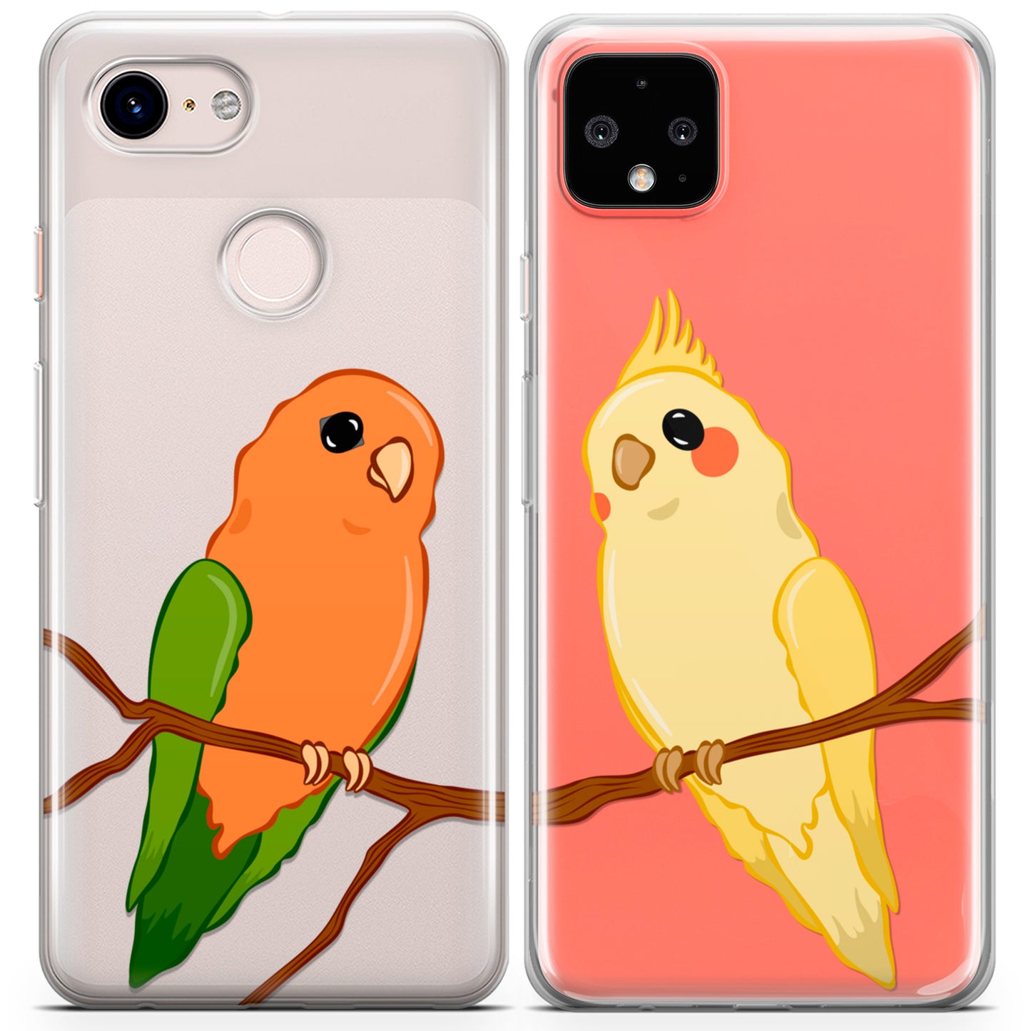 Cavka iPhone Couple Cases Lovely Parrots