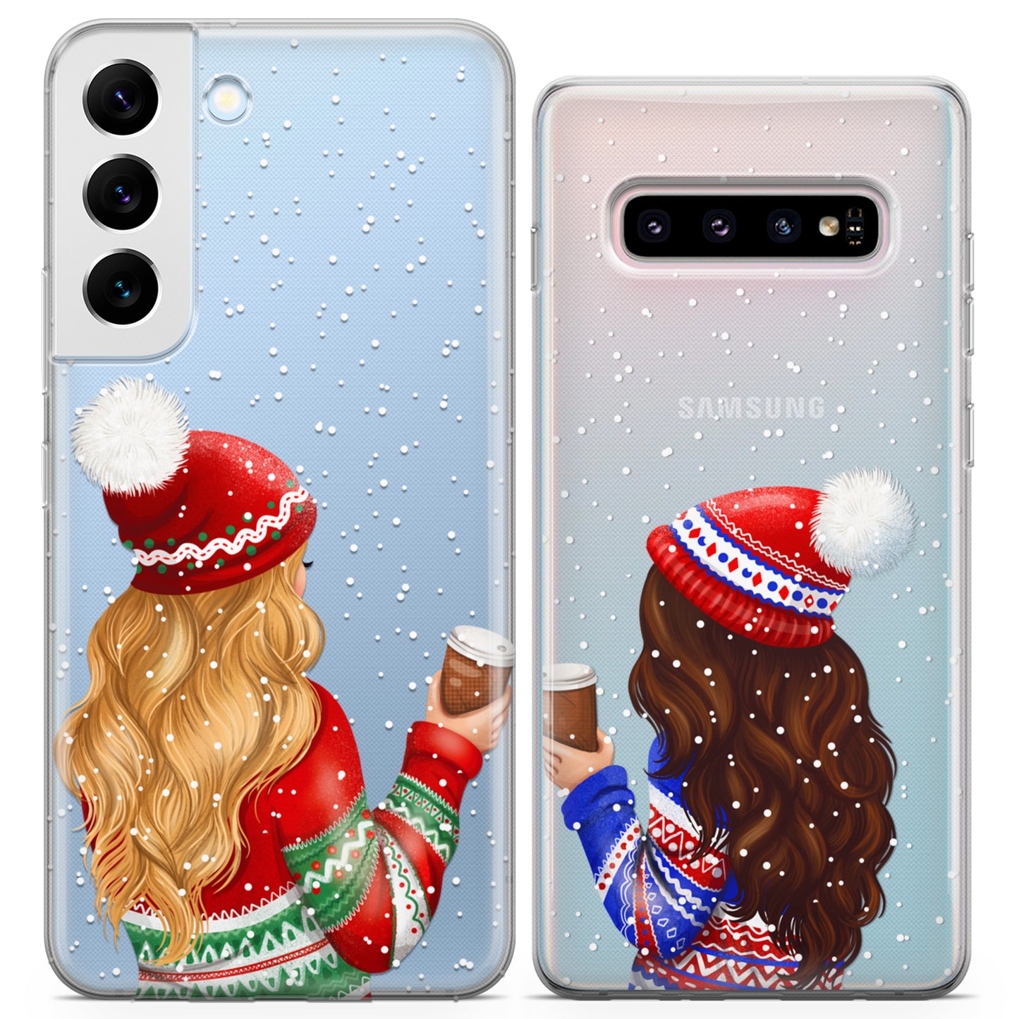 Cavka iPhone Couple Cases Winter Coffee