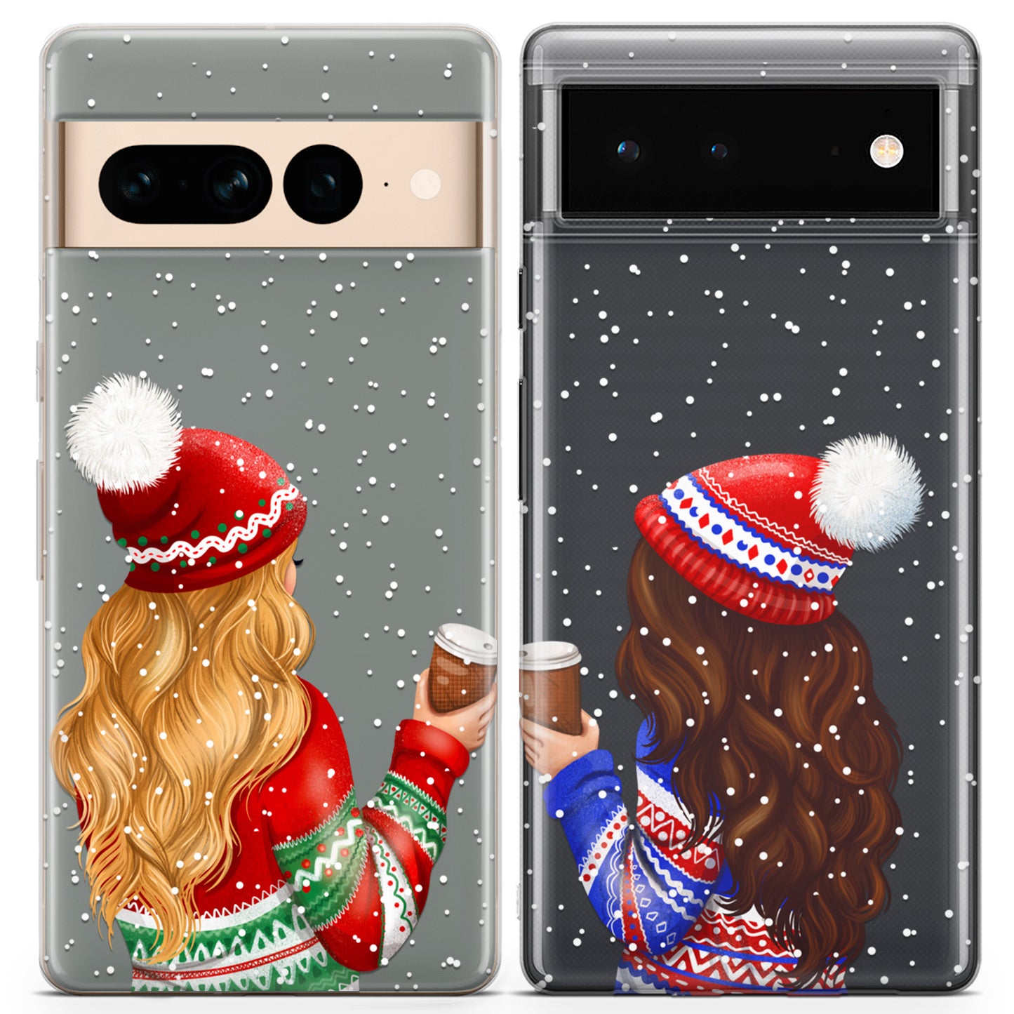 Cavka iPhone Couple Cases Winter Coffee