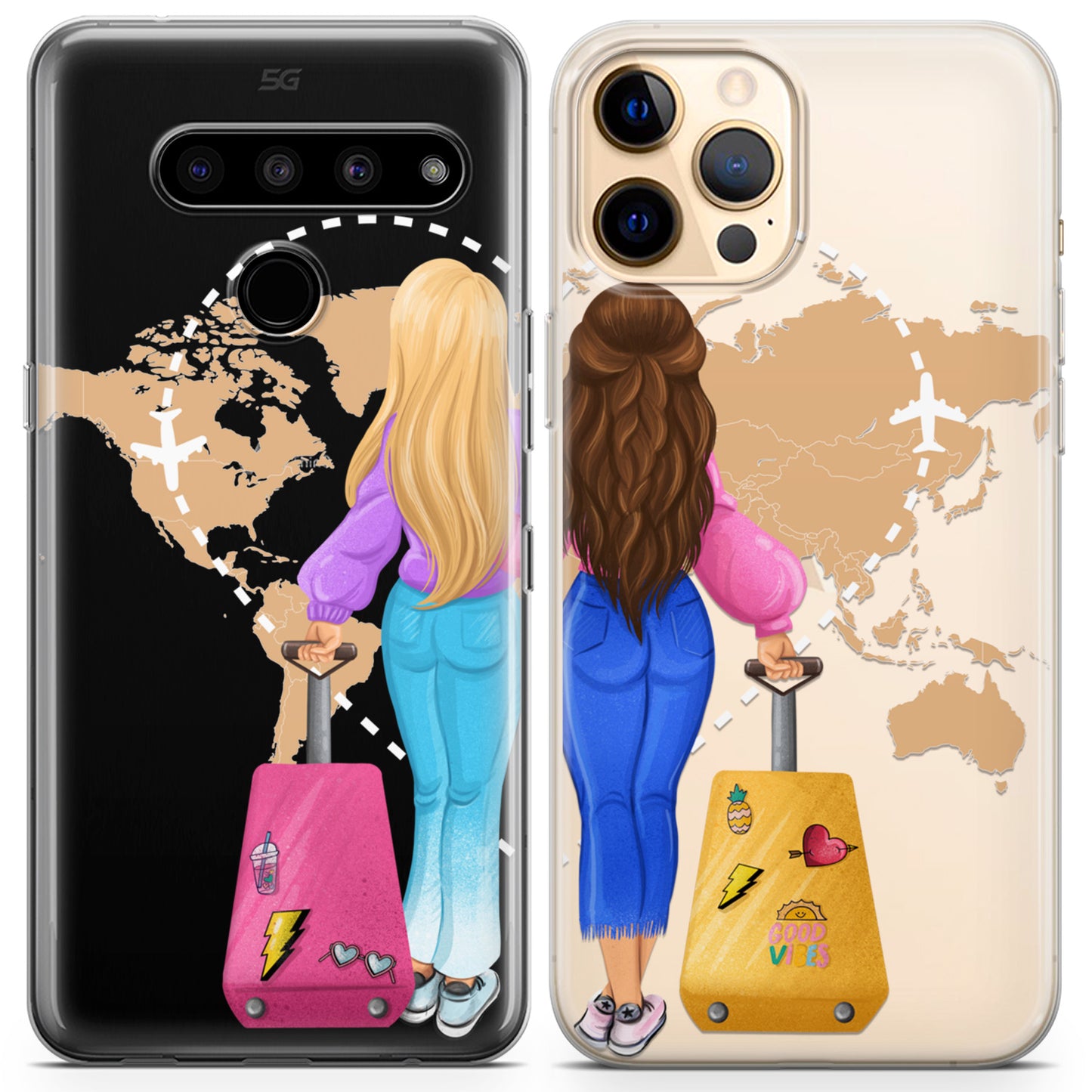 Cavka iPhone Couple Cases Travel Buddies