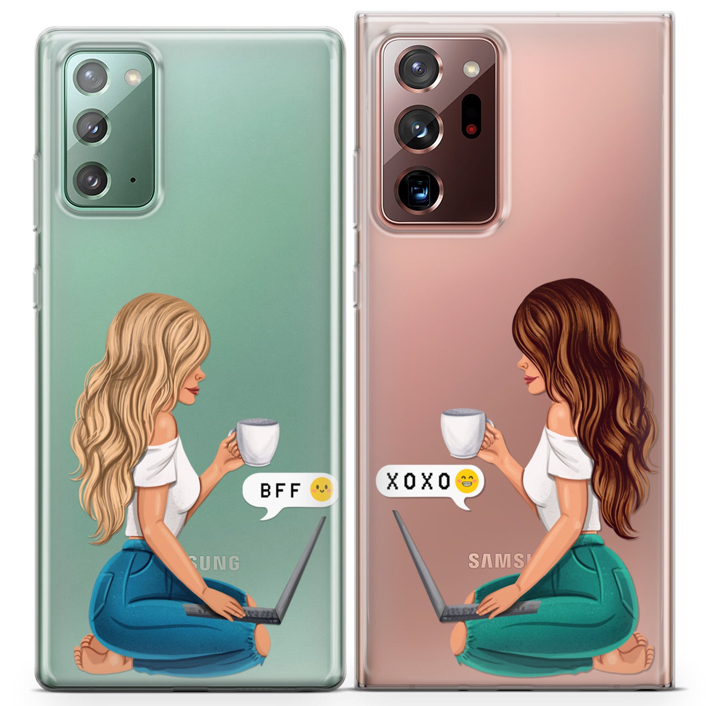 Cavka iPhone Couple Cases Chatting Girls